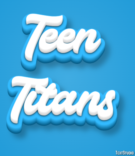 Teen Titans Effet de Texte