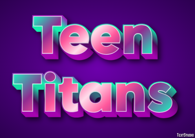 Teen Titans Text Effect