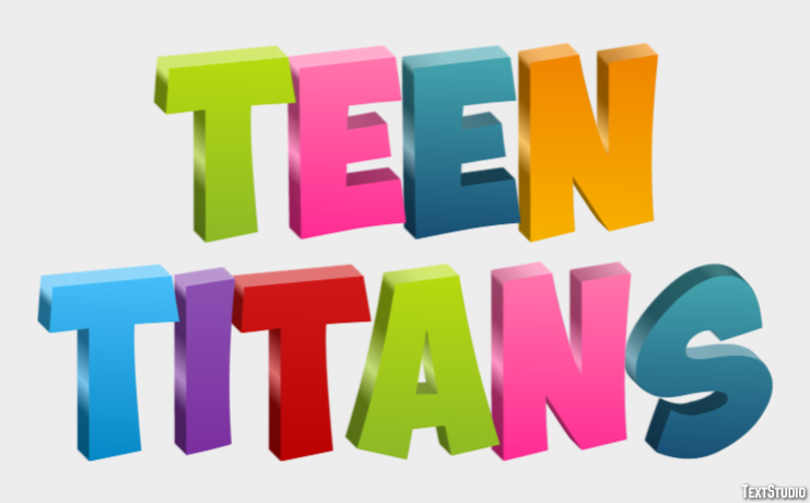 Teen Titans Text Effect