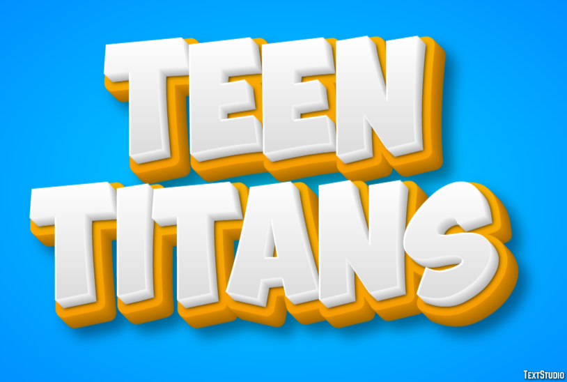 Teen Titans Effet de Texte