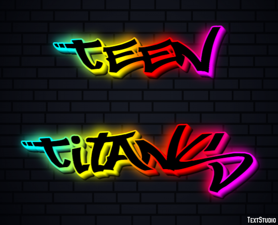 Teen Titans Effet de Texte