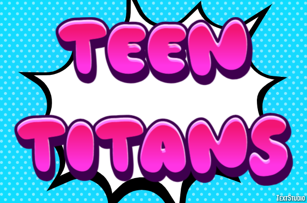 Teen Titans Effet de Texte
