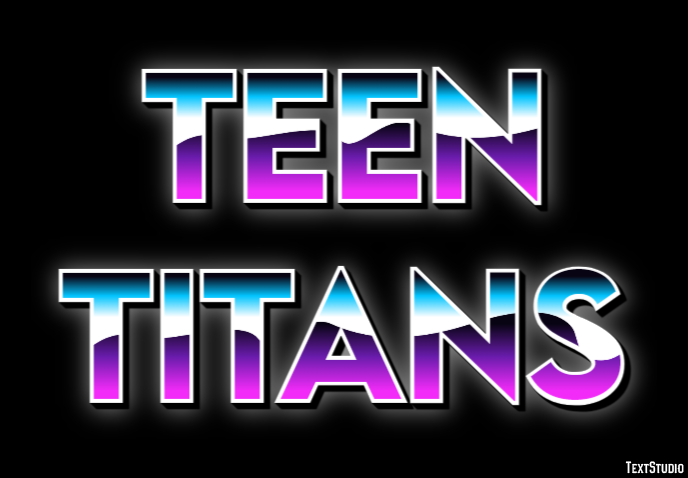 Teen Titans Text Effect