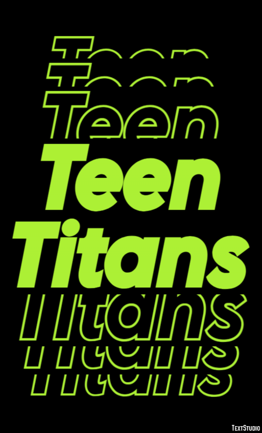 Teen Titans Effet de Texte