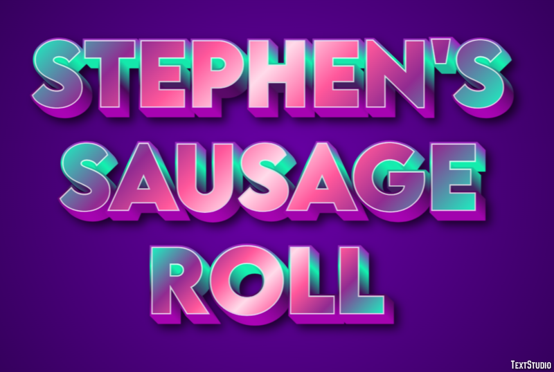 Stephen's Sausage Roll Эффект текста