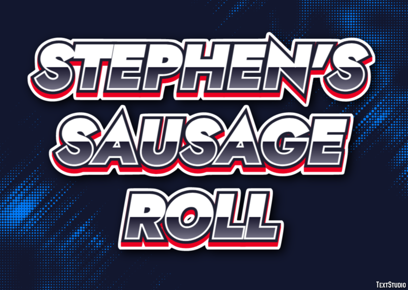 Stephen's Sausage Roll Текстовый эффект