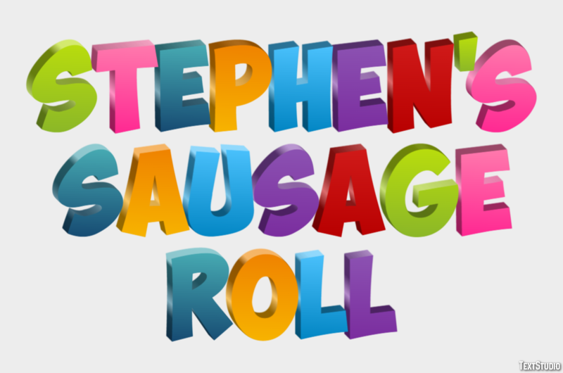 Stephen's Sausage Roll Эффект текста