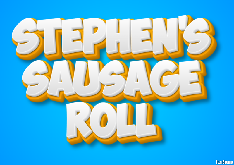 Stephen's Sausage Roll Эффект текста