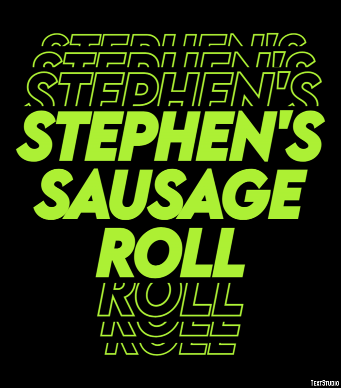 Stephen's Sausage Roll Текстовый эффект