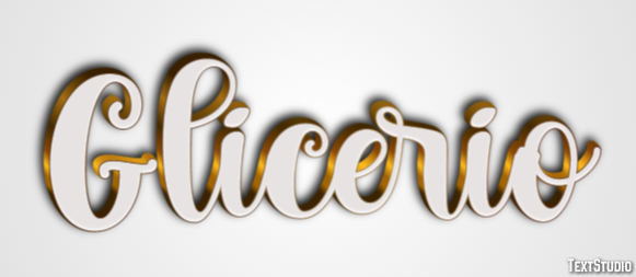 Glicerio Effetto testo