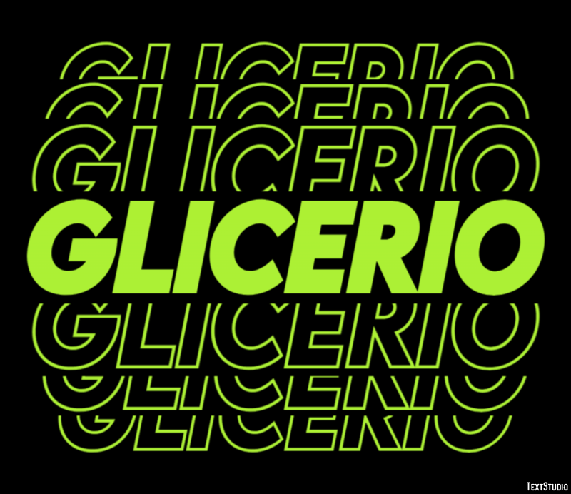 Glicerio Effetto testo