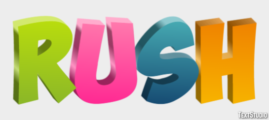 Rush Text effect