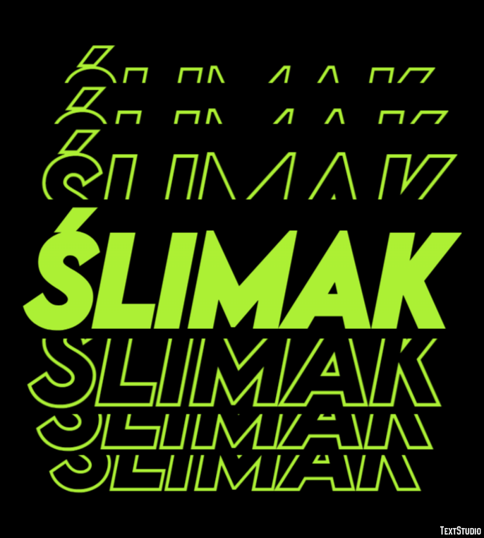 ślimak Effet de texte