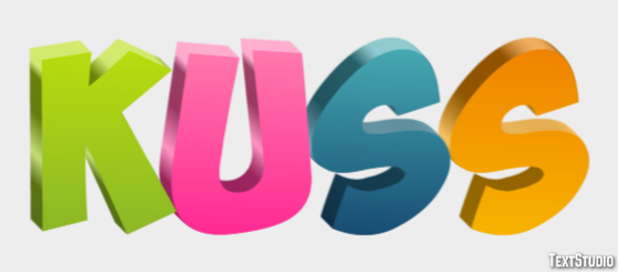 Kuss Texteffekt