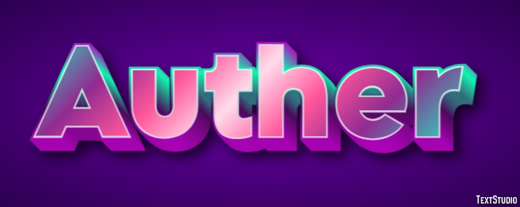 Auther Text effect