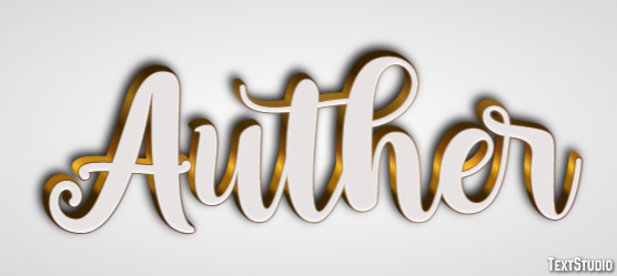 Auther Text effect