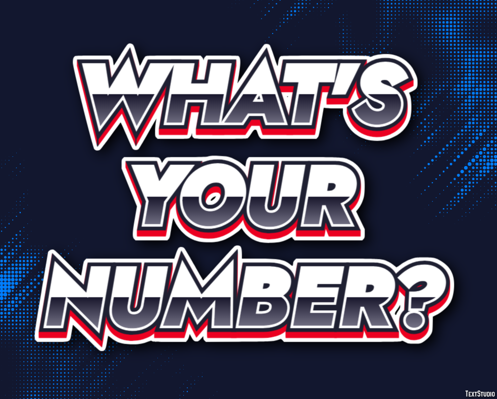 What's your number? Efeito de texto