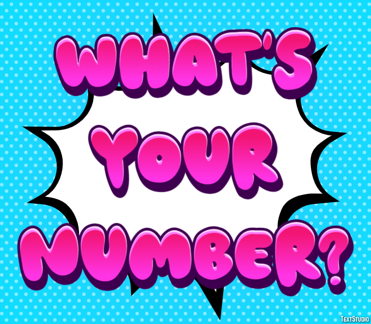 What's your number? Efeito de texto