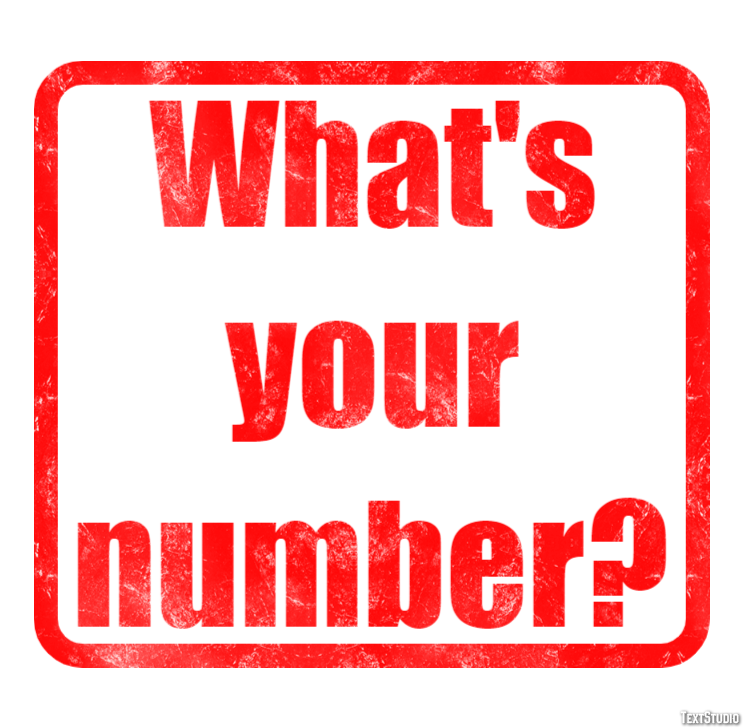 What's your number? Efeito de texto