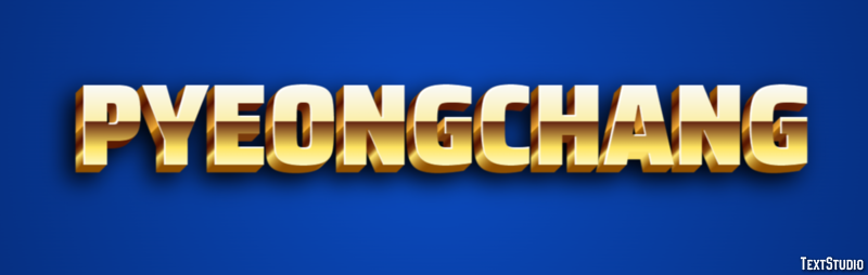Pyeongchang Tekst Effect