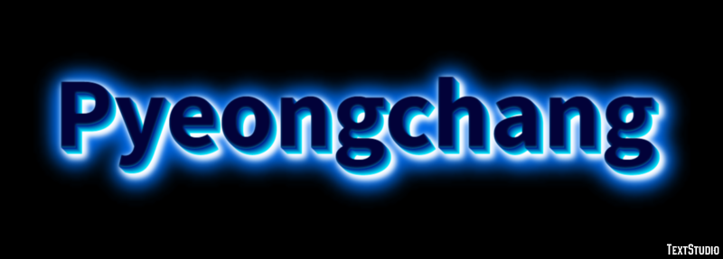 Pyeongchang Эффект текста
