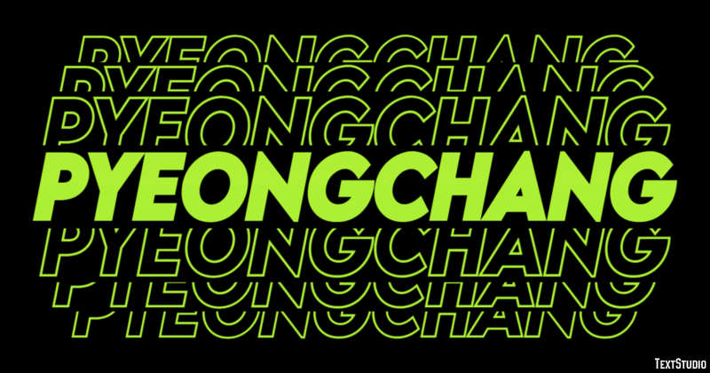 Pyeongchang Efekt tekstowy