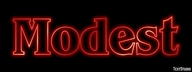 Modest Text effect