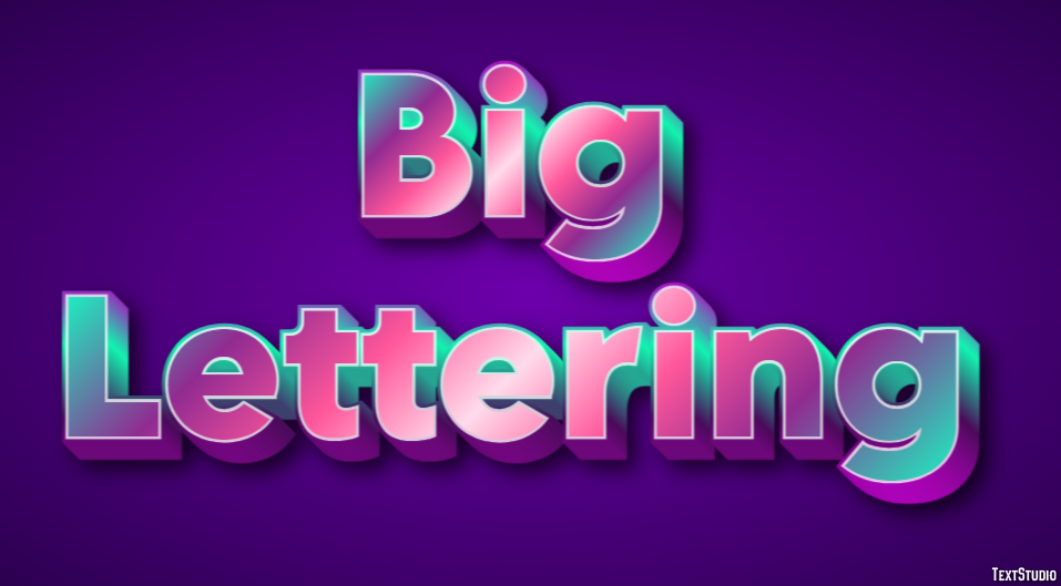 Big Lettering Text Effect