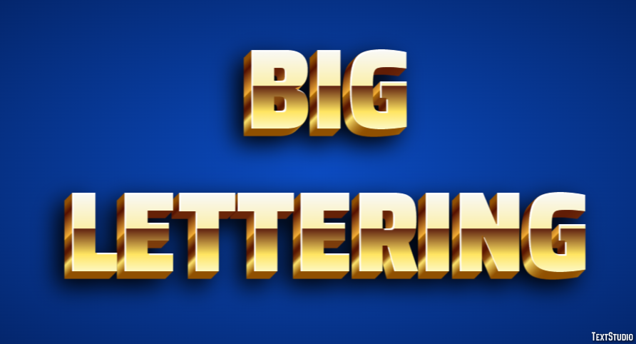 Big Lettering Effetto testo