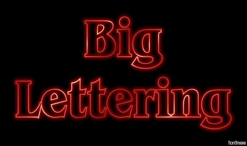 Big Lettering Text Effect