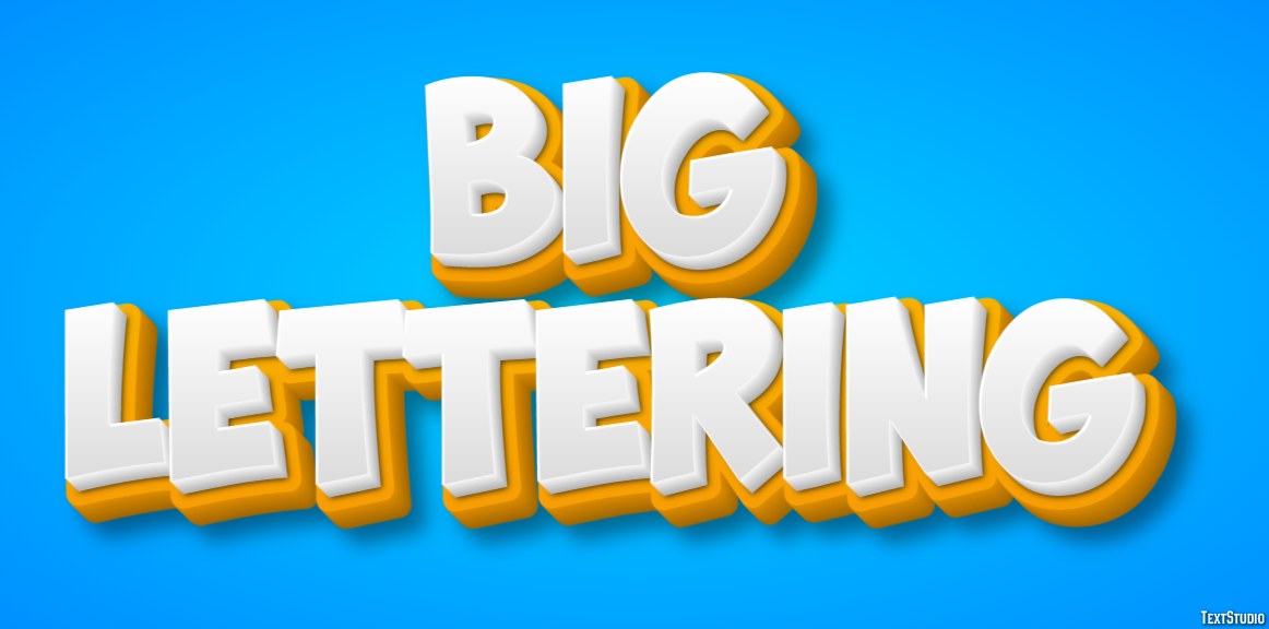 Big Lettering Effetto testo
