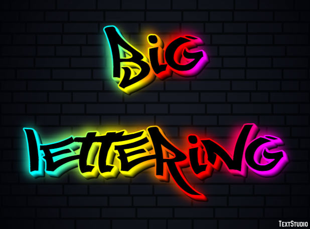 Big Lettering Text Effect