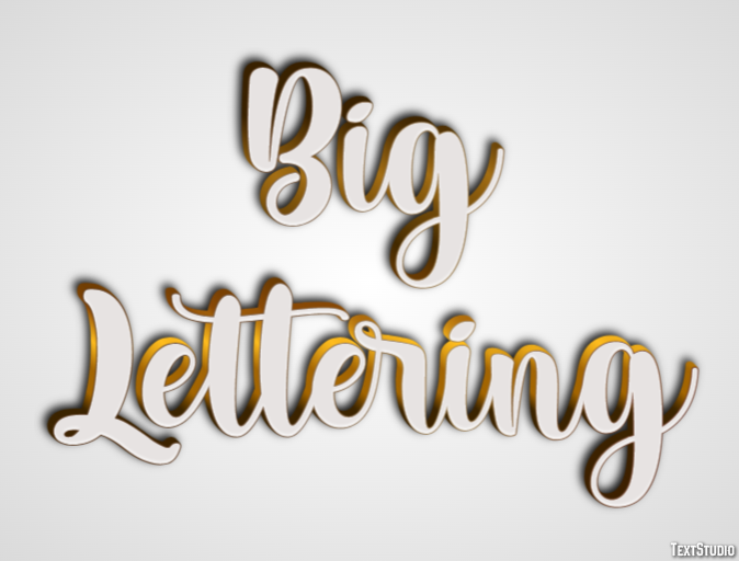 Big Lettering Effetto testo
