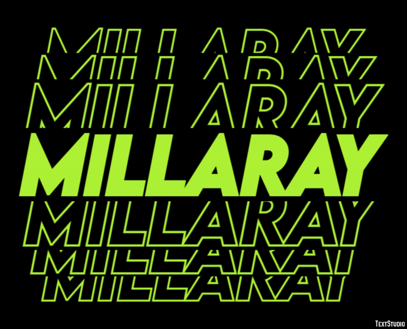 Millaray Efecto de Texto