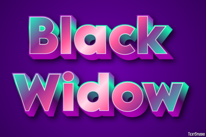 Black Widow Efecto de Texto
