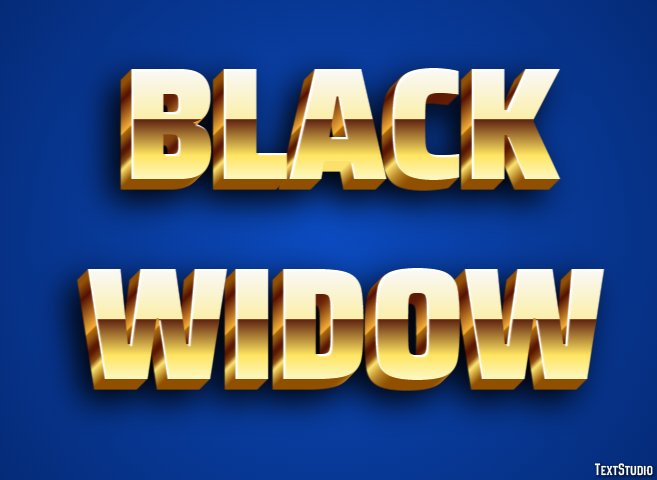 Black Widow Efecto de Texto