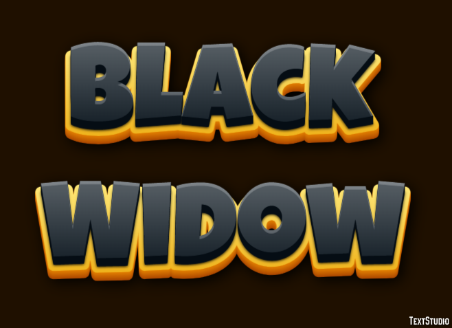 Black Widow Efecto de Texto