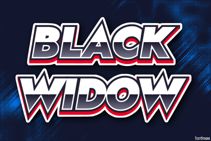 Black Widow Text effect