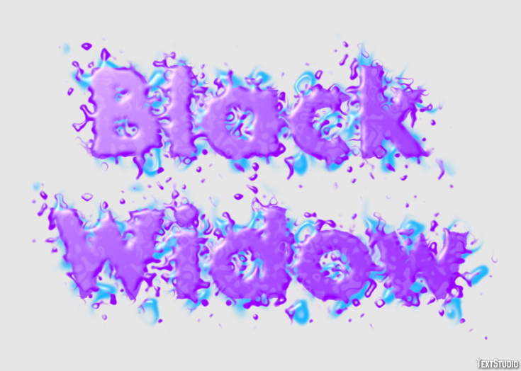 Black Widow Text effect