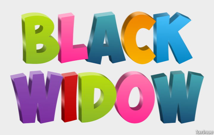 Black Widow Efecto de Texto