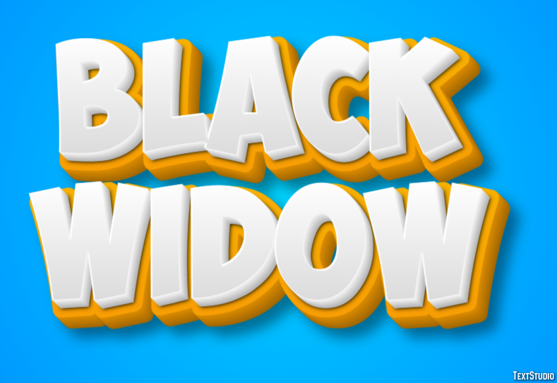 Black Widow Efecto de Texto