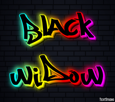 Black Widow Efecto de Texto
