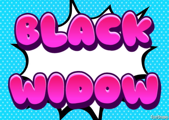 Black Widow Text effect