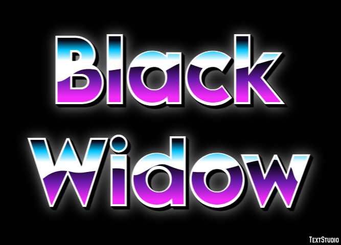 Black Widow Efecto de Texto