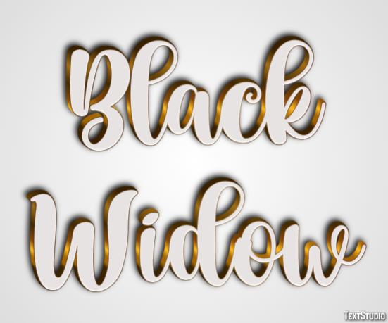Black Widow Text effect