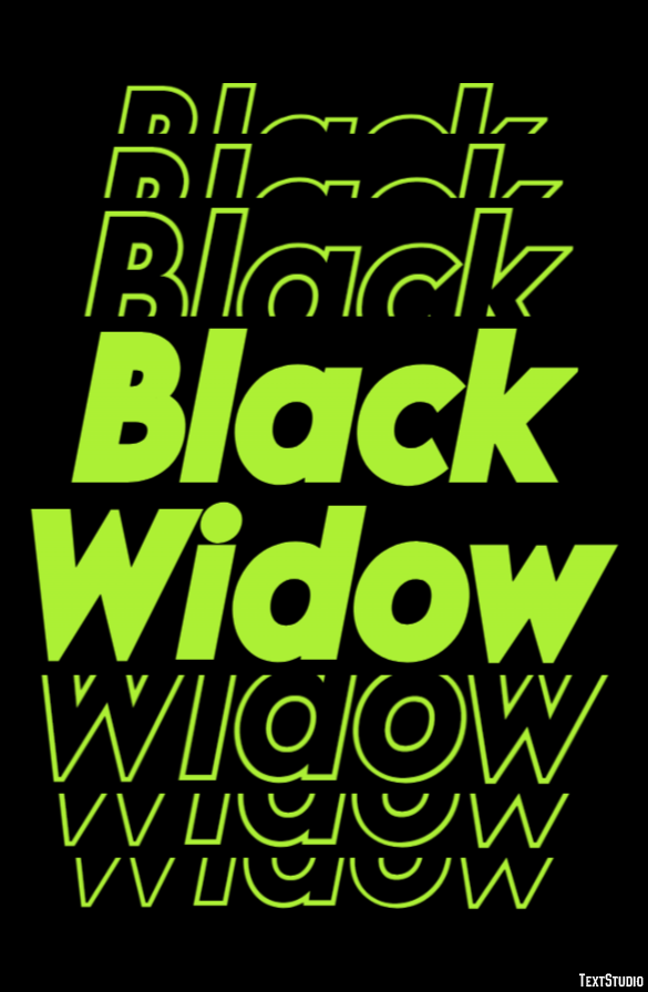 Black Widow Efecto de Texto