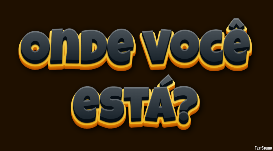 Onde você está? Efeito do texto