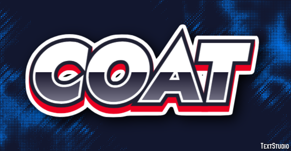 Coat Эффект текста