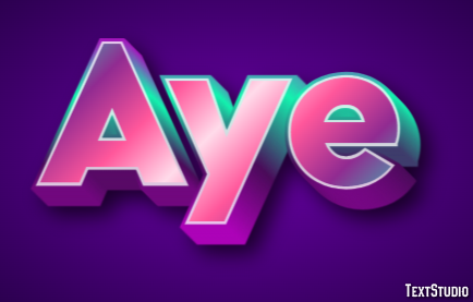 Aye Text Effect