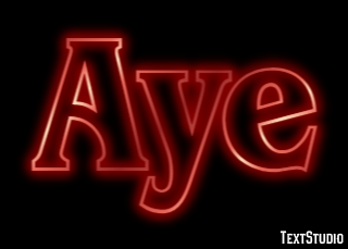 Aye Text Effect